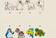 Puzzle Games, Match the Animal, Games-kids.com