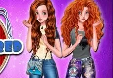 Brave Games, Merida Embroidered Jeans, Games-kids.com