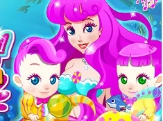 Mermaid Games, Mermaid Has Twins, Games-kids.com