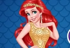 Little Mermaid Games, Mermaid Princess Pretty in Gold, Games-kids.com