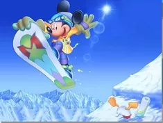 Mickey Mouse Clubhouse Games, Mickey Mouse Snowboarding Puzzle, Games-kids.com