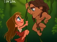 Tarzan Games, Mini Tarzan and Jane Puzzle, Games-kids.com