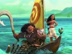 Moana Games, Moana and Maui Sailing Puzzle 2, Games-kids.com