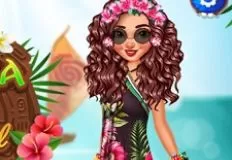 Moana Games, Moana Stylish Tropical Flowers, Games-kids.com