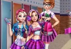 Elsa and Rapunzel College Girls em Jogos na Internet