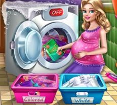 washing barbie clothes