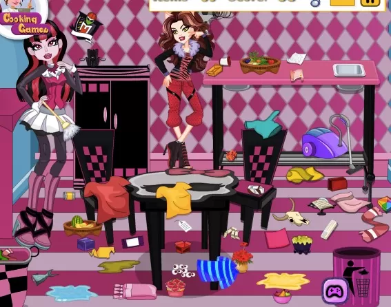 Monster High Games, Monster High Dining Room Cleaning, Games-kids.com