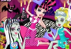 Monster High Games, Monster Slumber Party Funny Faces, Games-kids.com