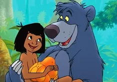 Jungle Book Games, Mowgli and Baloo Puzzle, Games-kids.com