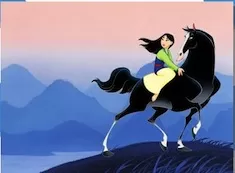 Mulan Games, Mulan on her Horse Puzzle, Games-kids.com