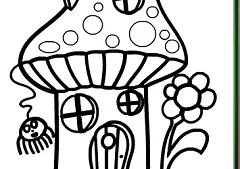 Cooking Games, Mushroom House Online Coloring, Games-kids.com