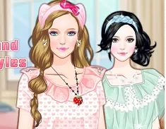 Girl Games, Nightgowns and Lovely Haistyles, Games-kids.com