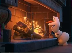 Frozen  Games, Olaf By the Fireplace Puzzle, Games-kids.com