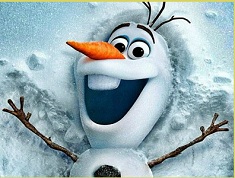 olaf with snow