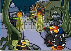 Club Penguin Games, Penguins at Halloween, Games-kids.com