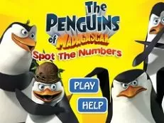 Penguins of Madagascar Games, Penguins of Madagascar Spot the Numbers, Games-kids.com