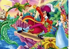 Tinkerbell Games, Peter Pan Sliding Puzzle, Games-kids.com