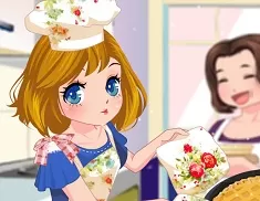 Girl Games, Pie Baking with Mom, Games-kids.com