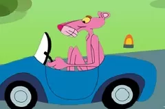 Puzzle Games, Pink Panther Racing Puzzle, Games-kids.com