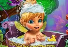 Tinkerbell Games, Pixie Baby Bath, Games-kids.com