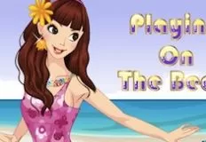 Girl Games, Playing on the Beach, Games-kids.com