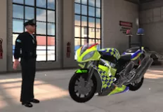 Racing Games, Police Bike Stunt Race, Games-kids.com