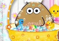 Pou Games, Pou Takes a Shower, Games-kids.com