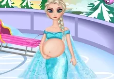 Frozen  Games, Pregnant Elsa Ice Skating, Games-kids.com