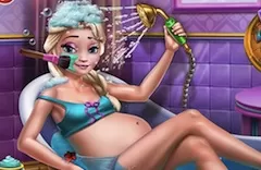 Frozen  Games, Pregnant Ice Queen Bath Care, Games-kids.com