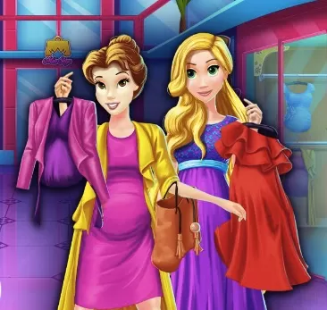 Princess Games, Pregnant Princesses Mall Shopping, Games-kids.com