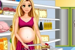 Rapunzel Games, Pregnant Rapunzel Food Shopping, Games-kids.com