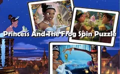 Princess and the Frog Games, Princess and the Frog Spin Puzzle, Games-kids.com