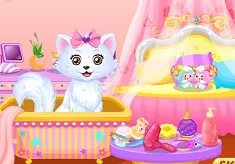 Beauty and The Beast Games, Princess Belle Kitten Caring, Games-kids.com