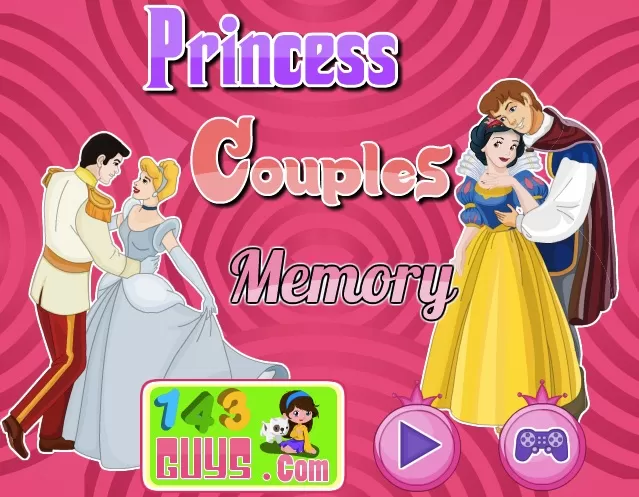 Princess Games, Princess Couples Memory, Games-kids.com