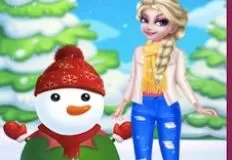 Frozen  Games, Princess Elsa and Snowman Dress Up, Games-kids.com