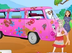 Princess Games, Princess Hippie Van Wash, Games-kids.com