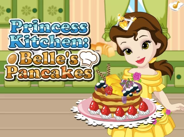Beauty and The Beast Games, Princess Kitchen Belle Pancakes, Games-kids.com