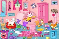 Animal Games, Princess Kitten Messy Room, Games-kids.com