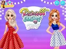 Frozen  Games, Princess Stripes vs Dots, Games-kids.com