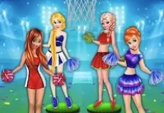 Princess Games, Princesses Basketball Team Cheerleading, Games-kids.com