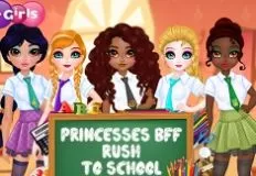 Girl Games, Princesses Bffs Rush to School, Games-kids.com