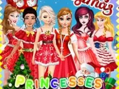 Princess Games, Princesses Christmas Card Decoration, Games-kids.com