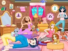 Princess Games, Princesses Doing Yoga with Pets, Games-kids.com