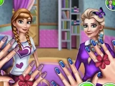 Frozen  Games, Princesses Nails Salon, Games-kids.com