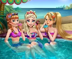 Princess Games, Princesses Pool Party, Games-kids.com