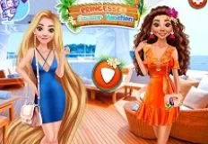 Princess Games, Rapunzel and Moana Summer Vacation, Games-kids.com