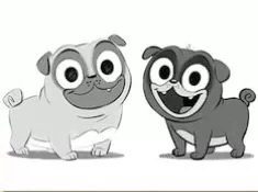 Puppy Dog Pals Games, Puppy Dog Pals Black and White Puzzle, Games-kids.com