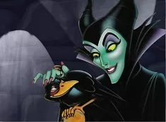 Maleficent Games, Puzzle Maleficent and Crow, Games-kids.com