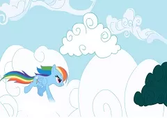 My Little Pony Games, Rainbow Dash Atack, Games-kids.com