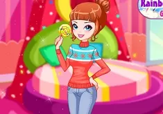 Girl Games, Rainbow Girl with Lollypop, Games-kids.com